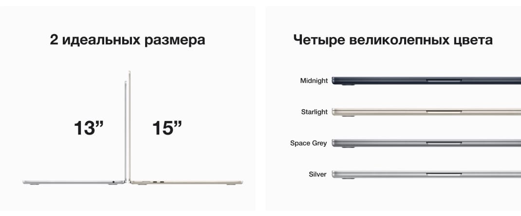 Apple MacBook Air 15 (M2, 8C CPU, 10C GPU, 2023)